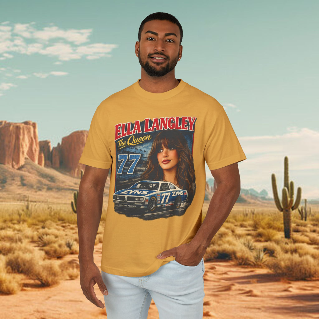 The Queen - Men's Graphic Trendy Tee (Garment-Dyed Heavyweight)