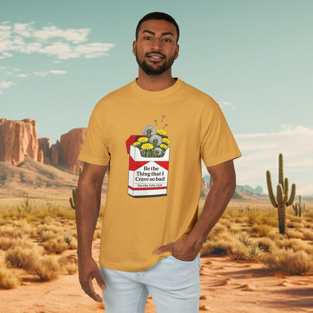 Nicotine - Men's Graphic Trendy Tee (Garment-Dyed Heavyweight)