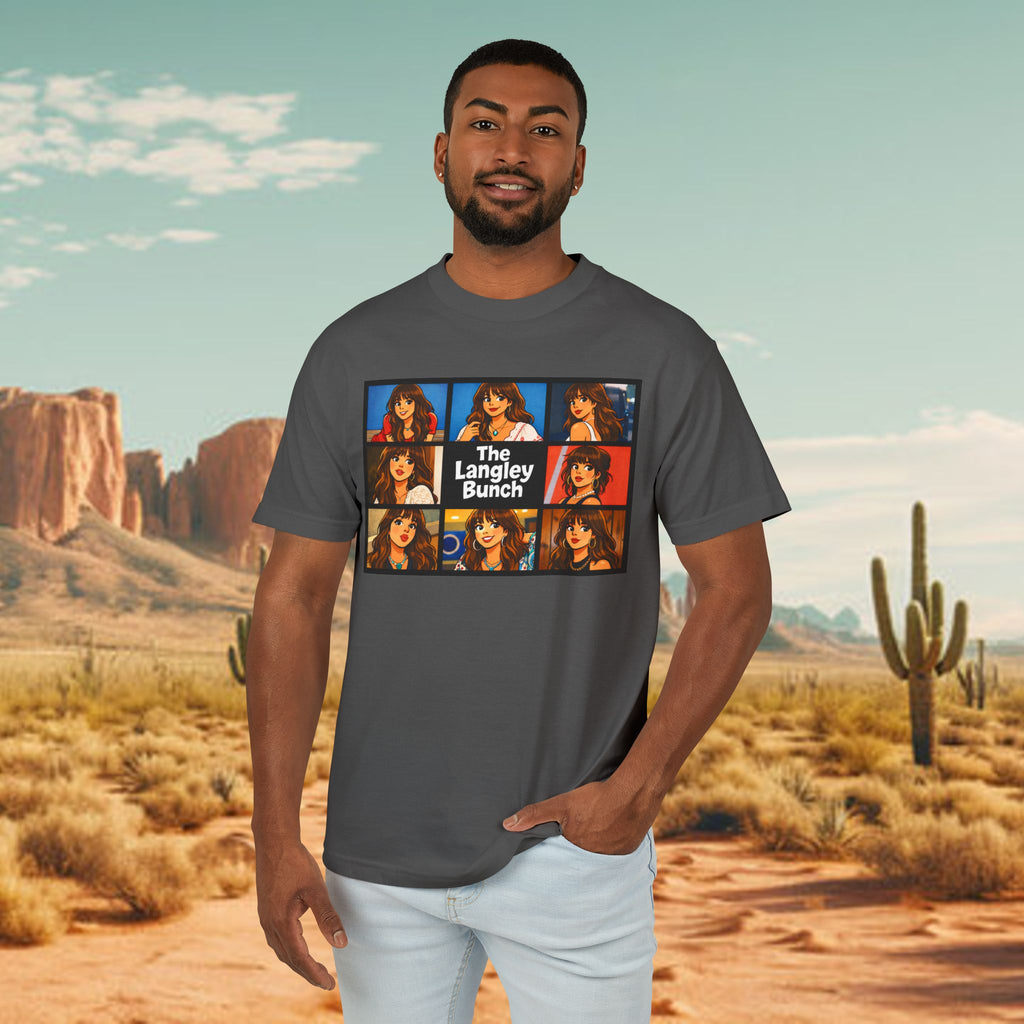The Langley Bunch - Men's Graphic Trendy Tee (Garment-Dyed Heavyweight)