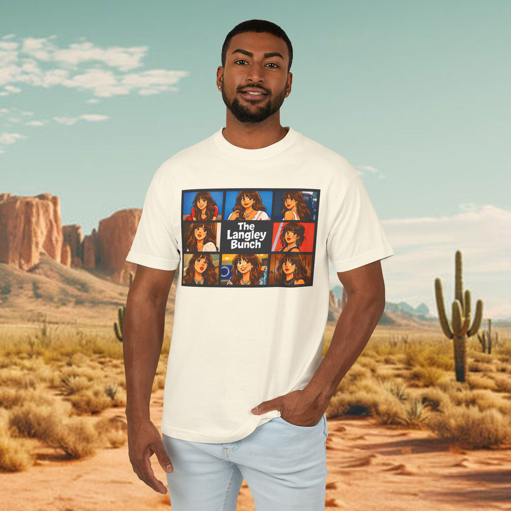 The Langley Bunch - Men's Graphic Trendy Tee (Garment-Dyed Heavyweight)
