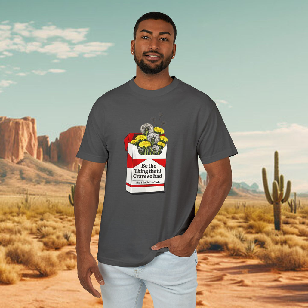 Nicotine - Men's Graphic Trendy Tee (Garment-Dyed Heavyweight)