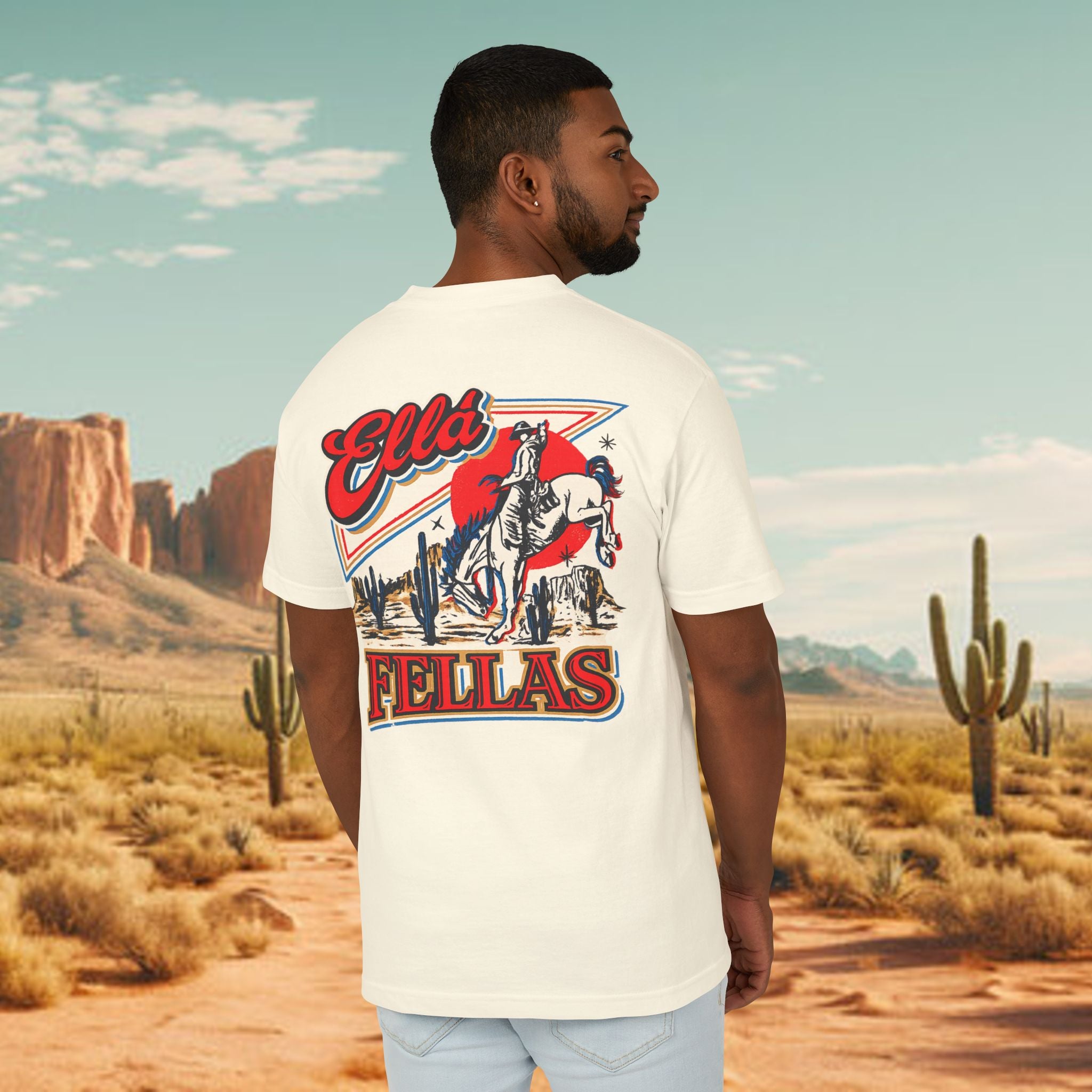 Ella's Rodeo - Men's Graphic Trendy Tee (Garment-Dyed Heavyweight)