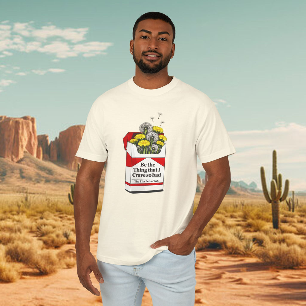 Nicotine - Men's Graphic Trendy Tee (Garment-Dyed Heavyweight)