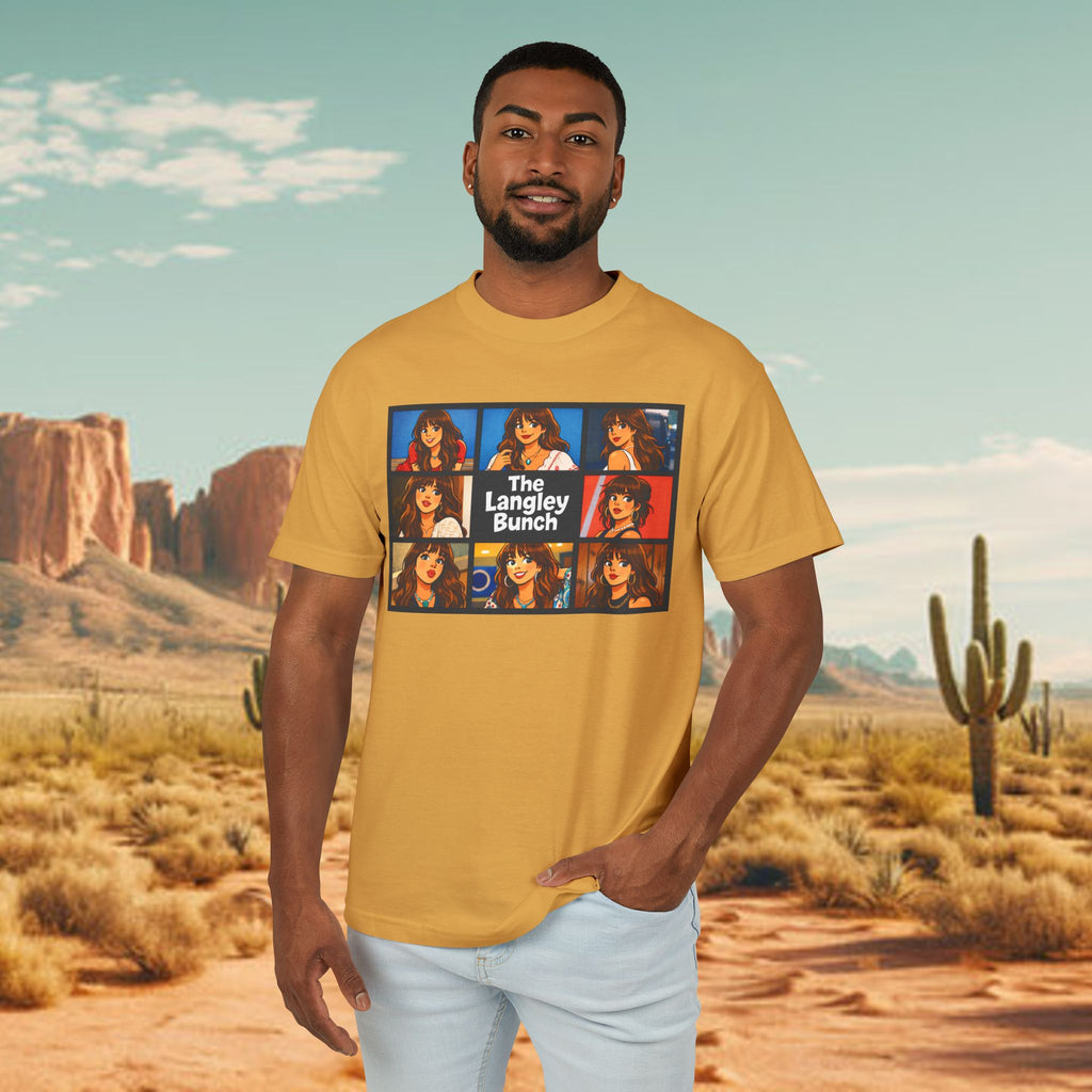 The Langley Bunch - Men's Graphic Trendy Tee (Garment-Dyed Heavyweight)