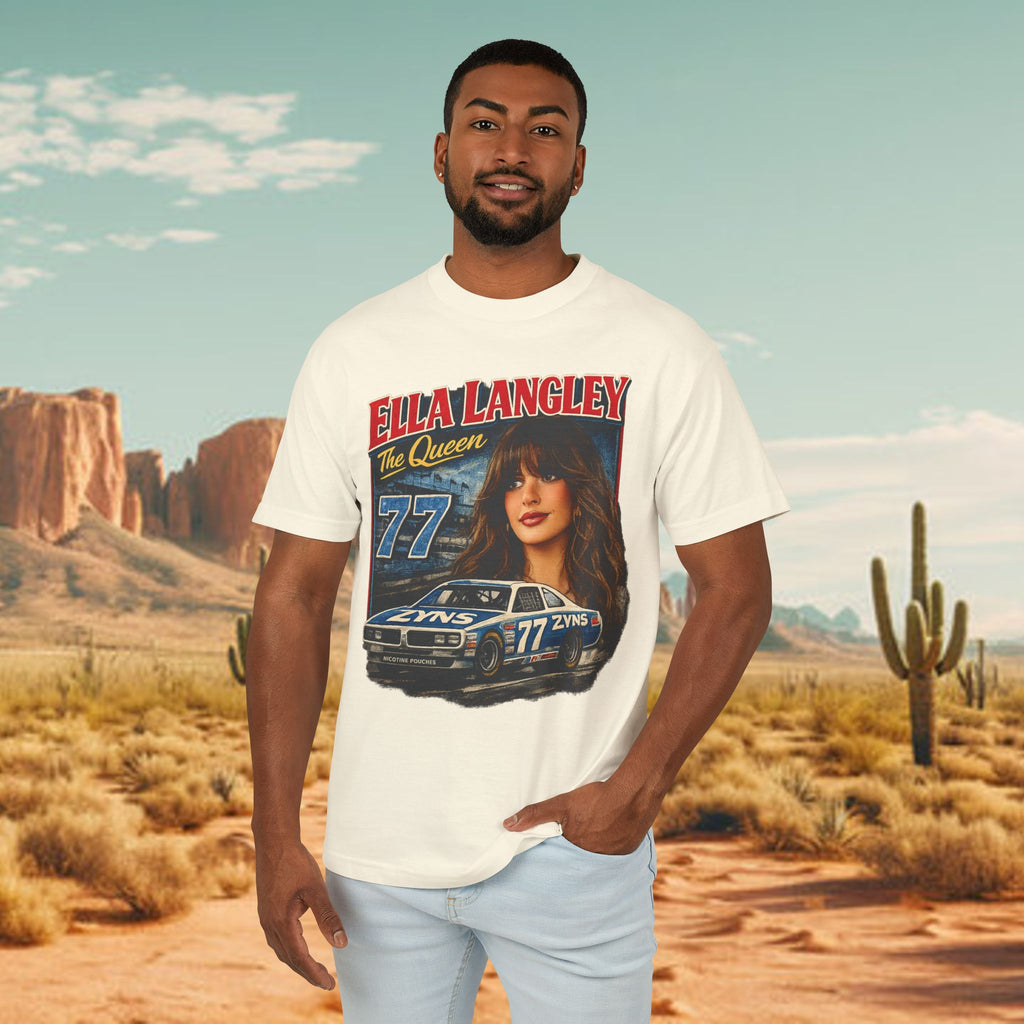 The Queen - Men's Graphic Trendy Tee (Garment-Dyed Heavyweight)